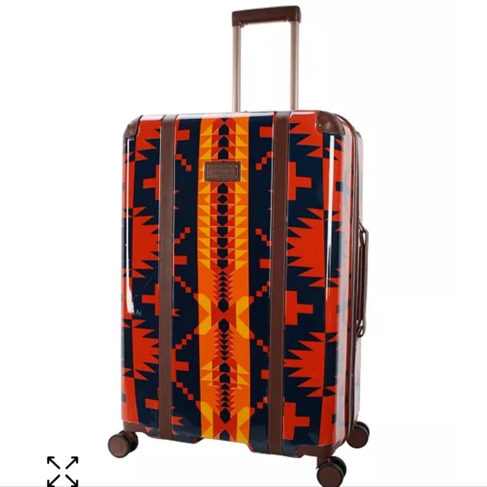 Pendleton Vibrant Orange and Blue Suitcase